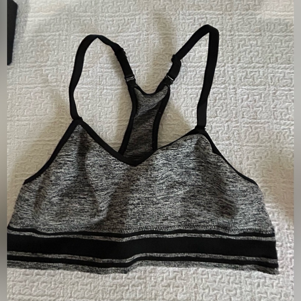 Athletic Works Black and Gray Sports Bra
